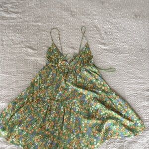 Skylar + Madison Green Floral Mini Dress
